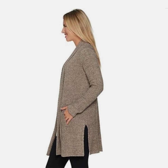 Barefoot Dreams Montecito Cardigan Taupe - Picture 3 of 7